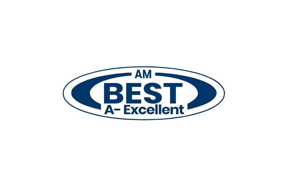 AM Best Credit Rating Agency logo with A- Excellent score