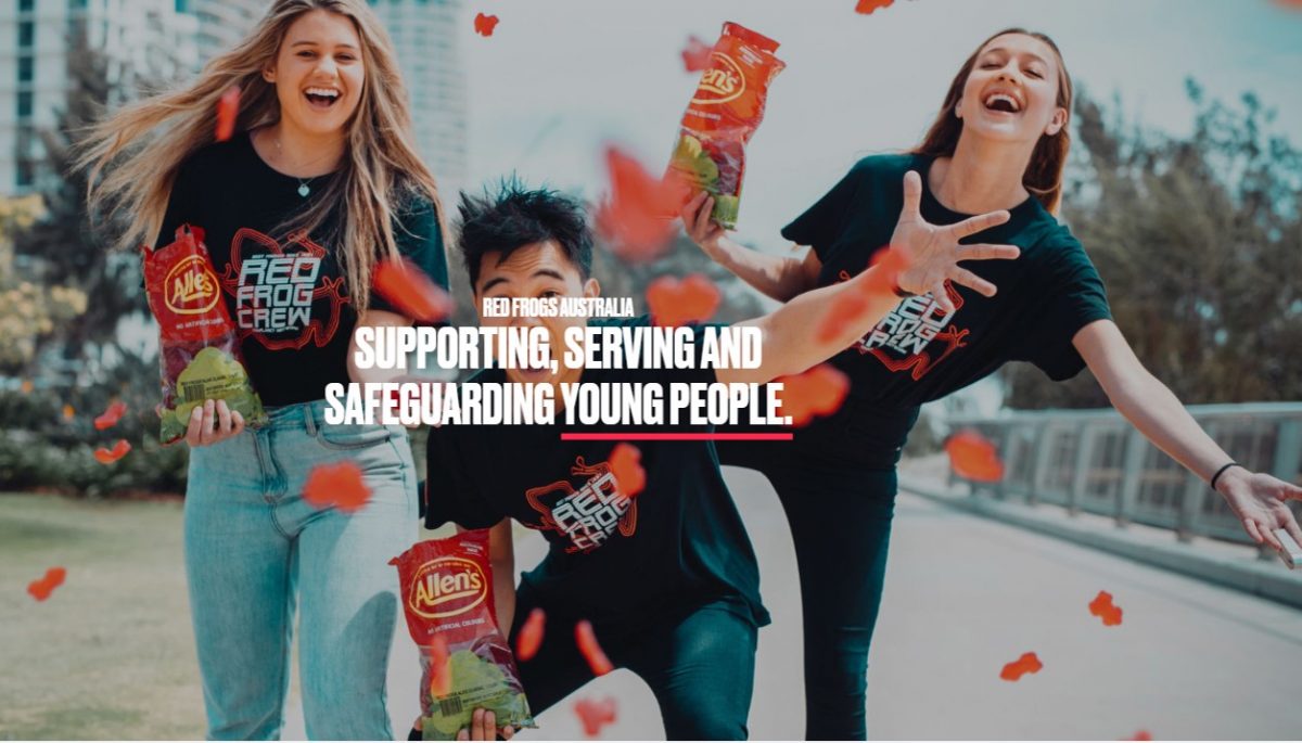 celebrating red frogs Australia website banner